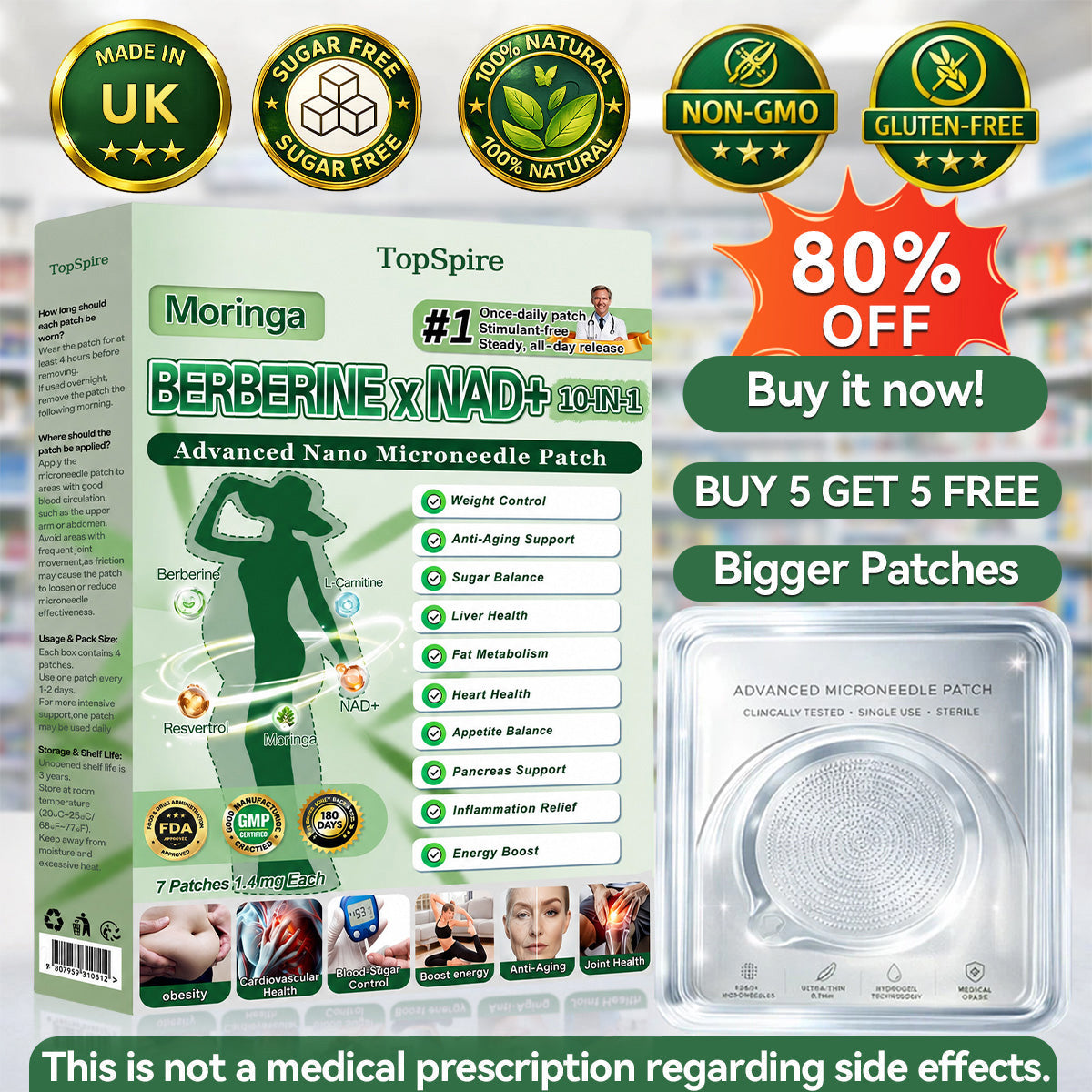 𝐏𝐡𝐲𝐬𝐢𝐜𝐢𝐚𝐧 𝐅𝐨𝐫𝐦𝐮𝐥𝐚𝐭𝐞🌀|TopSpire® 𝐌𝐨𝐫𝐢𝐧𝐠𝐚 𝐁𝐞𝐫𝐛𝐞𝐫𝐢𝐧𝐞 × 𝐍𝐀𝐃+ 𝟏𝟎-𝐢𝐧-𝟏 𝐀𝐝𝐯𝐚𝐧𝐜𝐞𝐝 𝐍𝐚𝐧𝐨 𝐌𝐢𝐜𝐫𝐨𝐧𝐞𝐞𝐝𝐥𝐞 𝐏𝐚𝐭𝐜𝐡 (𝐄𝐱𝐩𝐞𝐫𝐢𝐞𝐧𝐜𝐞 𝐕𝐢𝐬𝐢𝐛𝐥𝐞 𝟕-𝐃𝐚𝐲 𝐑𝐞𝐬𝐮𝐥𝐭𝐬)